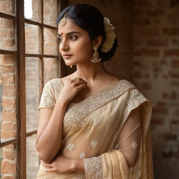 Georgette Chikankari Saree