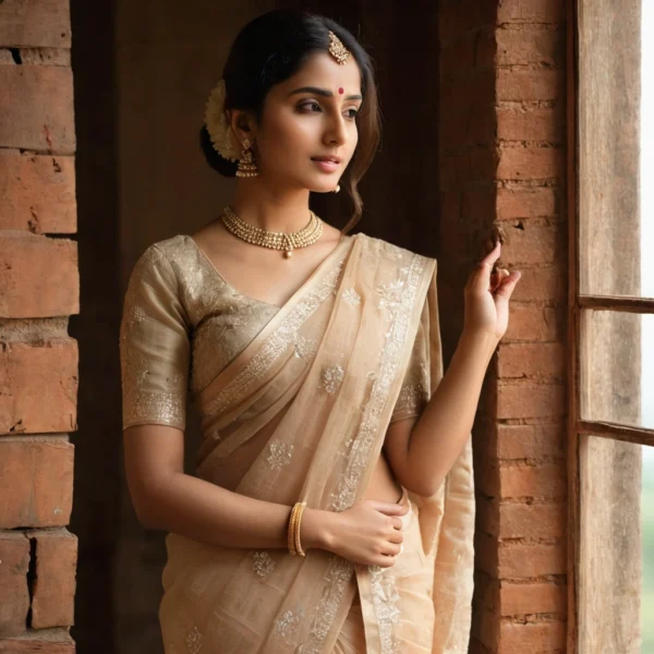 Georgette Chikankari Saree