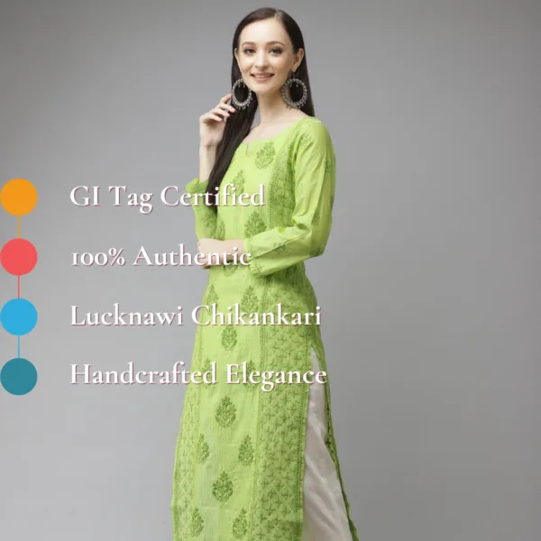 hand-embroidered-green-chanderi-lucknowi-chikankari-straight-kurta